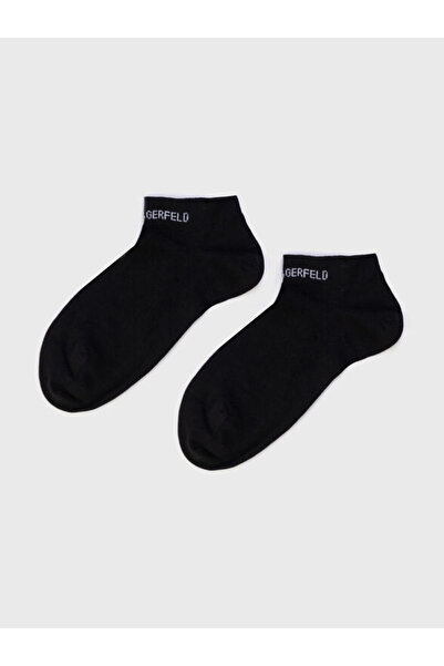 Karl Lagerfeld Black sneaker socks with logo accent