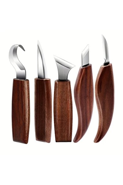 BGA 5 adet ahşap oyma modelleme iskarpela seti kaşık, kuksa oyma seti