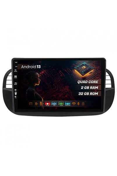 HUB64 Navigatie Fiat 500 (2007-2014), 2GB RAM, Android 13, GPS, Wi-FI, Carpla...