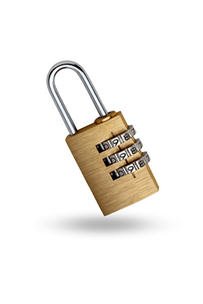 ForWhat 30mm Brass 3 Digit Combination Padlock for Office Workplace Home Gard...