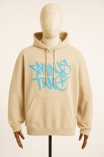classy moda Φούτερ Unisex Oversize με κουκούλα - 3 κλωστές με ανάγλυφο - Εκτύ...