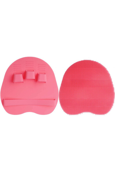 Hommiesafe четка за тяло, силиконова, розова, 12,5 x 12,5 см