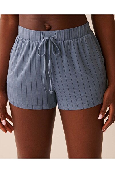 La Vie en Rose Striped Soft Jersey Pajama Shorts