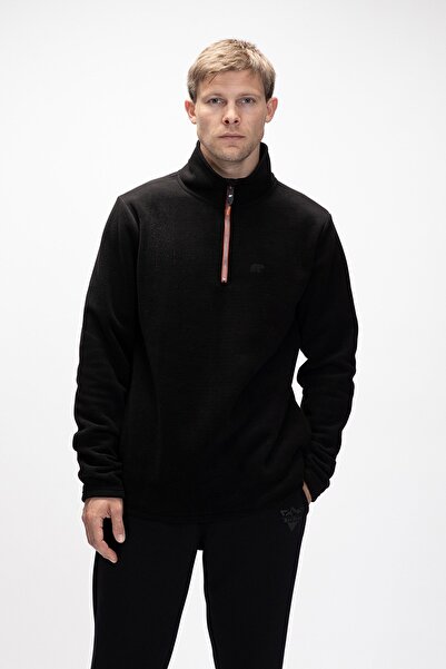 Bad Bear Sky Black Half Zipper Men's Fleece