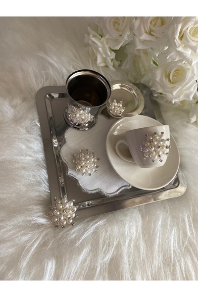 BÜŞRA Kahve Yanı sunum peçetesi fincan seti