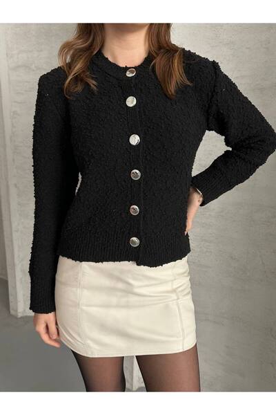 ZF BUTİK Button Detailed Knitted Cardigan