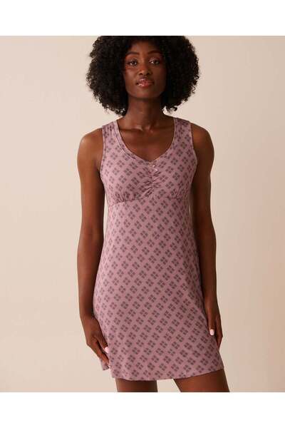 La Vie en Rose Geo Print Soft Jersey Nightie