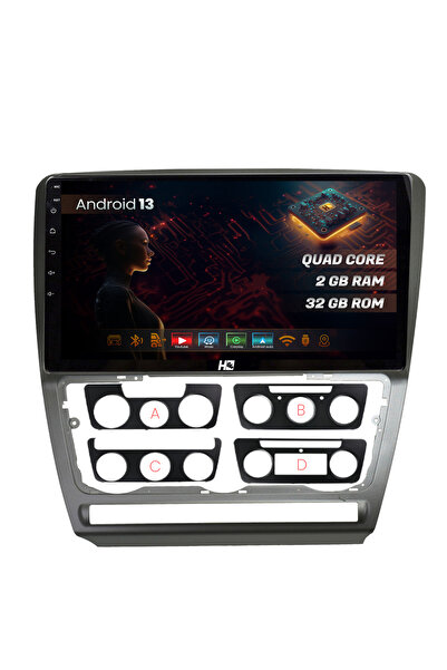 HUB64 Navigatie Skoda Octavia 2, 2GB RAM, Android 13, GPS, Wi-FI, Carplay, An...