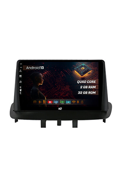 HUB64 Navigatie Renault Megane 3/Fluence (2009-2016), 2GB RAM, Android 13, GPS, Wi-FI, Carplay
