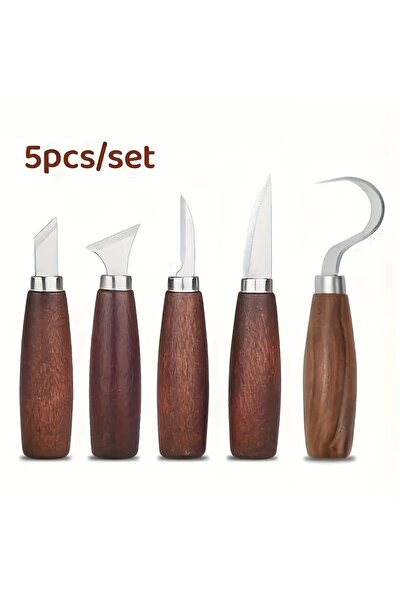 BGA marangoz ahşap modelleme kuksa kaşık oyma iskarpela seti 5 adet