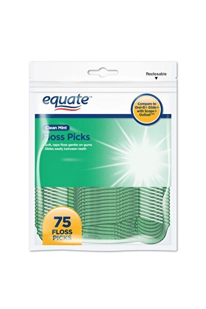 equate Set Ata Dentara, Equate, Clean Mint Floss Picks, Tip Scobitoare