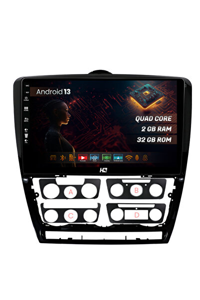 HUB64 Navigatie Skoda Octavia 2, 2GB RAM, Android 13, GPS, Wi-FI, Carplay, An...