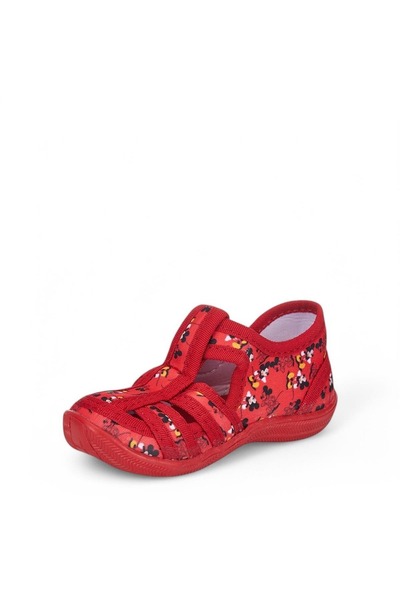 Tuğba Ortopedi 588-1 orthopedic girl's red non-slip sole nursery & home slipper shoes
