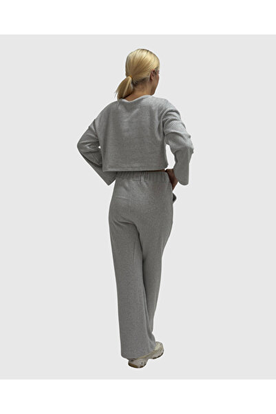 haha Basic Long Sleeve Blouse - Pants Set for Women