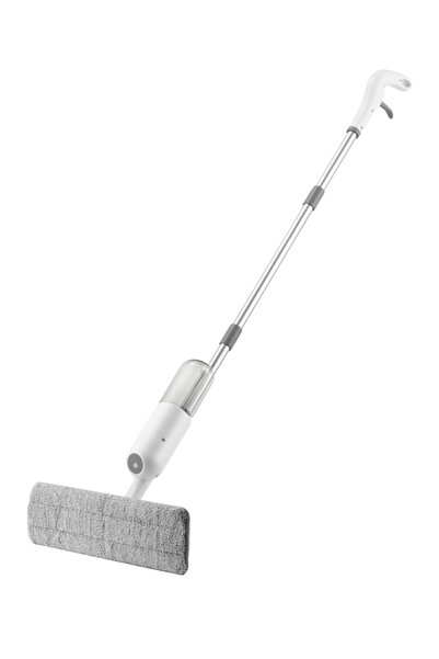 Lawazim Mop with 350ml Refillable Tank - Manual Microfiber Floor Spray Mop with 2 Washable Pads