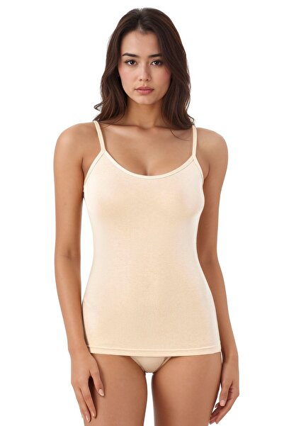 QKK Women's Bamboo Lycra Strap 2-Piece Undershirt Q6K6K1T1Ka