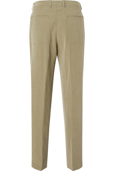 Calvin Klein LINEN VISCOSE STRAIG Erkek Krem Kumaş Pantolon