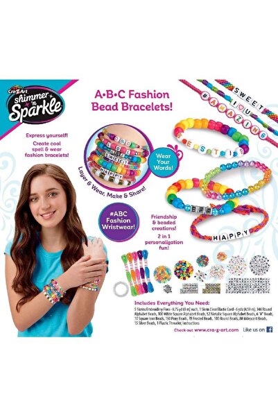 CrazArt Shimmer 'n Sparkle A.B.C. Fashion: Bead Bracelets Cosmetics & Fashion Activity Set