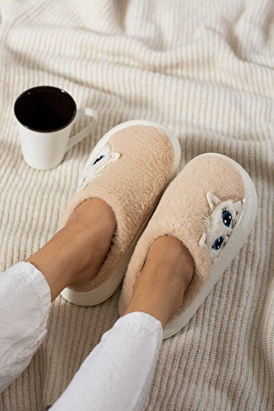 ADIMİST Kadın Kışlık Peluş Panduf Yıkanabilir Hafif Rahat Taban Terlik