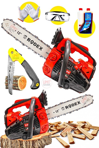 PROXTECH Süper Güçlü 24.5 CC /1.2 HP Motor Benzinli Dal Kesim Hızar Ağaç Kesm...