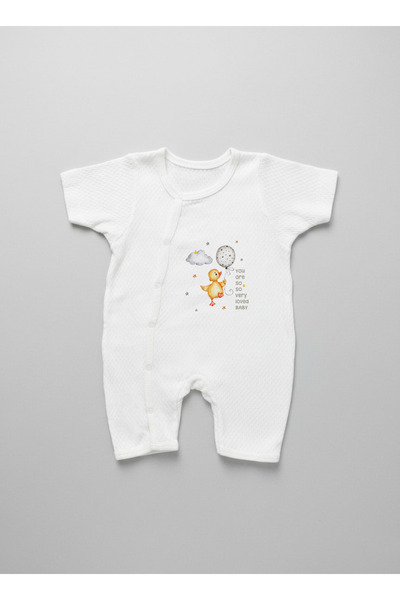Tuğba Kuğu Jakarlı Romper Body - For Baby - Sevimli Ördek