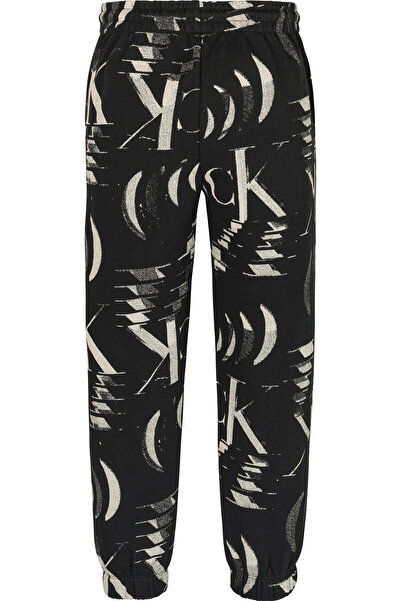 Calvin Klein GLITCHED MONOGRAM JO Erkek Siyah Jogger