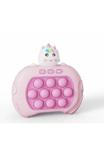 Mixbo Consolă interactivă Pop-It cu unicorn, cu muzică și lumini, antistres, roz