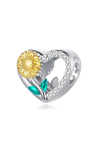 Choice CCT041 Original 925 Sterling Silver Sunflower Set Charms Flower Ring Earrings Beads Pendants Fit Br