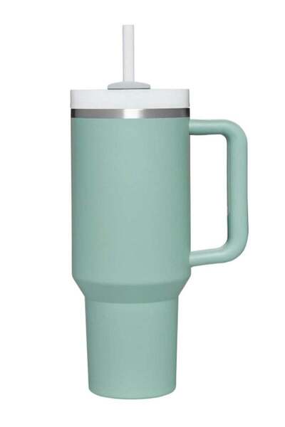 Bukela 40oz Vacuum Tumbler – Green, Straw Lid, FlowState Tech