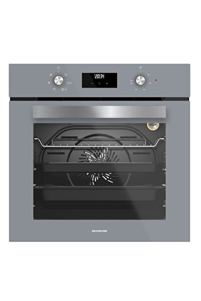 Silverline Gri Cam Ankastre Set BO6502S02 Fırın, CS5700E6S01 Ocak, 3457 SOHO 60 cm Davlumbaz