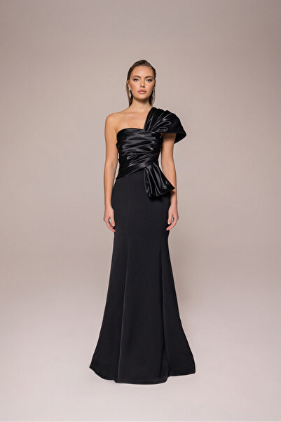Kenzel Tek Omuz, Drapeli Balık Elbise