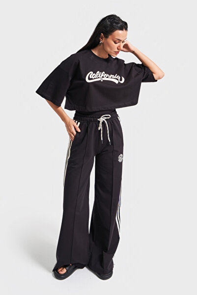 its basic Γυναικείο Μαύρο Μπεζ Χρώμα s5-1 Πλεκτό Υφασμάτινο Φούτερ Φούτερ Oversize Μπλουζάκι με φερμουάρ Φλις Σετ 3 τεμαχίων Συνδυασμός