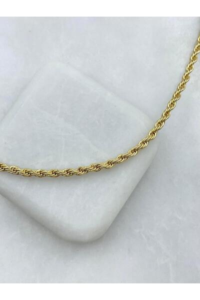 Seda Bijuteri Özel Seri Burgu Zincir Kolye 55 cm Gold