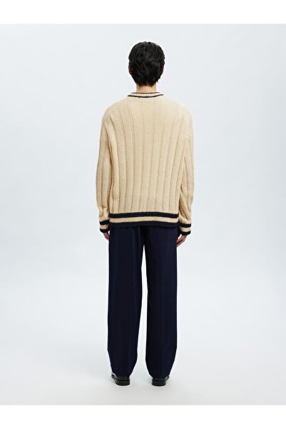 Selected Homme Pullover mit V-Ausschnitt Wollmix