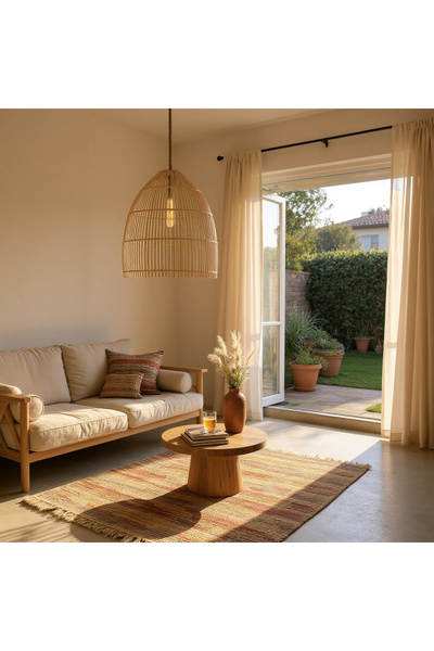 SALAŞHANE ATOLYE Rattan Thalia Düz Avize