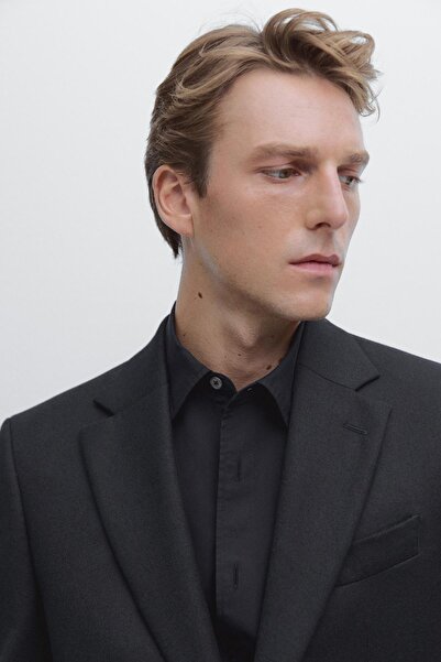 Massimo Dutti American wool blend flannel suit