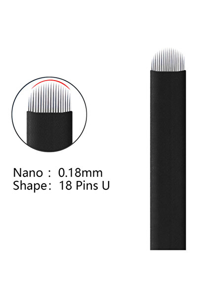 DMYRDH 10pcs Microblading Blade Fine Needle Permanent Makeup Curve Brow Manual Eyebrow Embroidery Tattoo