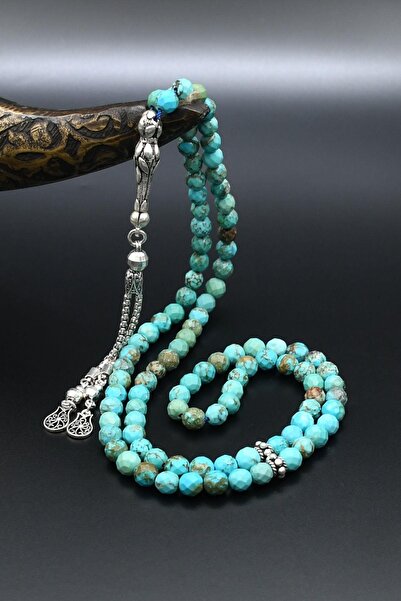 Prestige Туркуазний камінь фірузе 99-градусний чотки 925 проба срібло з бахро...