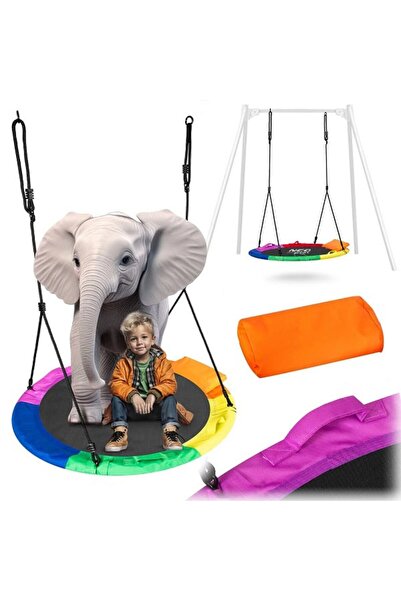 Neo-Sport Nest swing, steel frame, 600D Oxford polyester, round shape, with comfortable cushion, light weight...