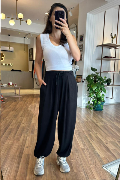 Unique Boutique Black Modal Fabric Shalwar Trousers