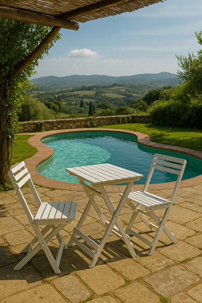 ZRN Dizayn Kayın ağacı balkon ve bahçe masası