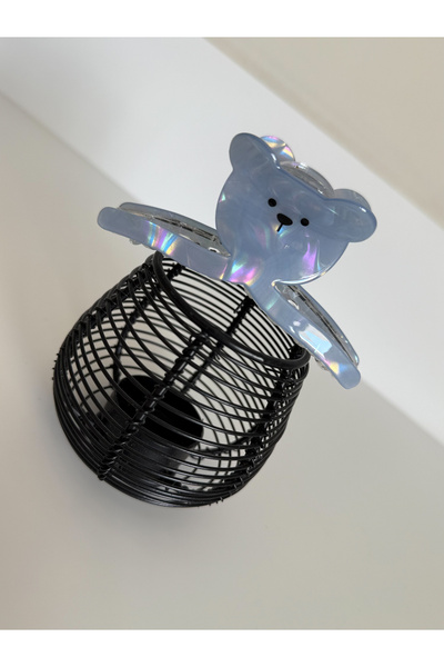 PURPLE'S BİR TUTAM MUTLULUK مشبك على شكل عظمة دمية دب لؤلؤية مقاس 11 سم // مش...