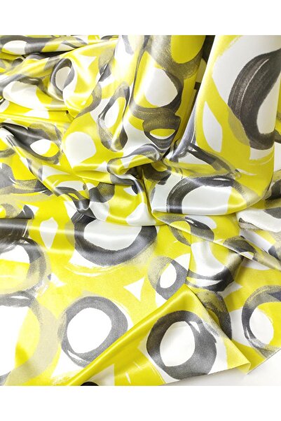 Kumaş Parça Сатен в жълто и сиво Цвят: Жълто и сиво Ширина: 150