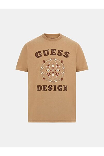Guess Ανδρικό μπλουζάκι με κανονική εφαρμογή με μπάλωμα