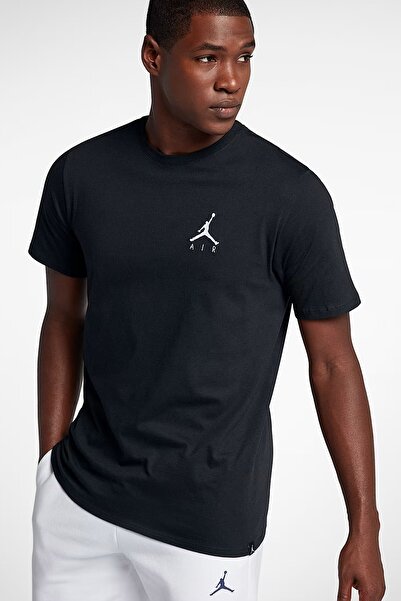Nike Jordan Jumpman Air Unisex Balck Tee Футболка Jordan з вишитим логотипом Чорна