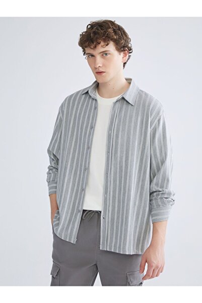 LC Waikiki Regular Fit Long Sleeve Striped Men's Shirt