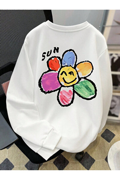 Revasser Unisex ženska/muška detaljna SUN specijalna Štampano boja Oversize k...