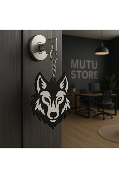 Mutu Store سلسلة المفاتيح على شكل الذئب