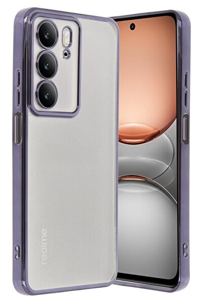 CepteToptan Myt09 Realme C75 4g Case Silicone with Lens - Purple