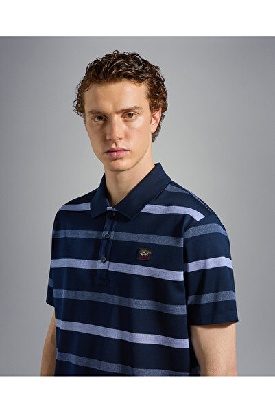 PAUL&SHARK MEN'S KNITTED POLOSHIRT C.WCOTTON